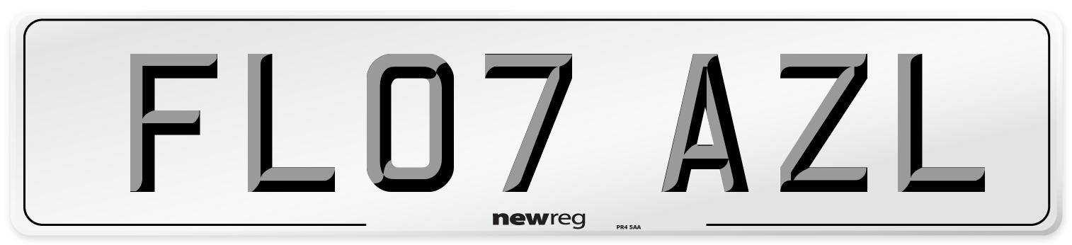 FL07 AZL Number Plate from New Reg